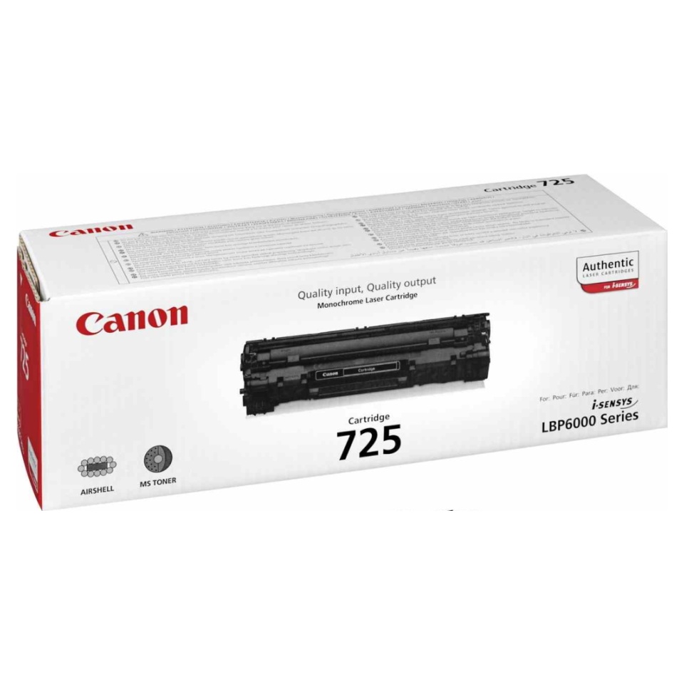 Tooner Canon 725 Black 1600 lehte