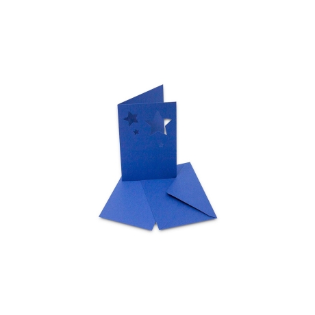 Kaarditoorik 10,8x15,5cm 5tk sinine täht