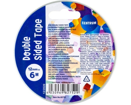 Kahepoolne kleeplint 12mm x6m Centrum