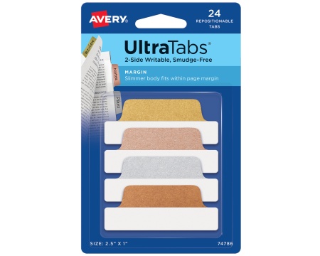 Märkmekleepsud 63,5x25 24tk metallik Avery 