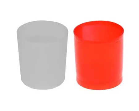 Küünlatops plast h5,d5cm 40ml red 5tk