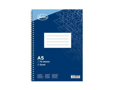 Forofis ruuduline kaustik A5 spiraalköide, 70L