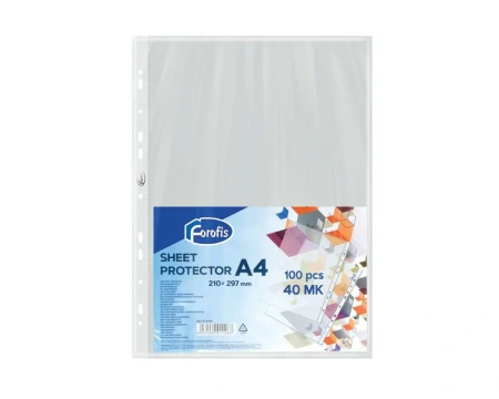 Köidetav läikega kiletasku U A4 40mic 100tk