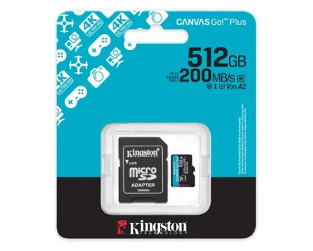 Mälukaart 512GB MicroSD Kingston Go 4KU3