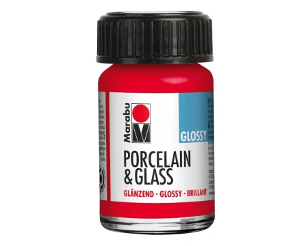 Portselani-ja klaasivärv Marabu 15ml, punane