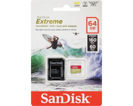 Mälukaart 64GB Sandisk Extreme U3 4K