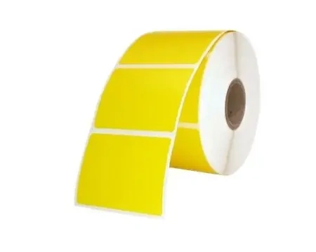 Termoetikett 50x70mm 600tk kergliimiga, kollane