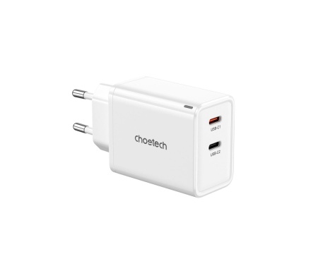 Toalaadija Choetech 2xUSB-C GaN 65W