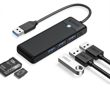 USB HUB 3 porti +SD Orico USB3.0