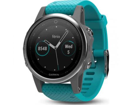 Garmin Fenix 5S hõbe/sinine rihm