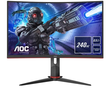 Monitor 27" AOC 240Hz 0,5ms curved FHD mängurile