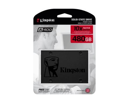 Kõvaketas SSD 480GB Kingston SSD A400 2,5" sülearvutile/lauaarvutile 