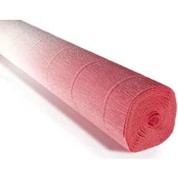 Krepp-paber 50cmx2,5m 180g valge-roosa