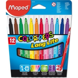 Viltpliiatsid ColorPeps LongLife  12tk mahapestavad
