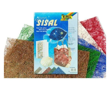Sisal sädelev 23x33cm 5 intens.värvi