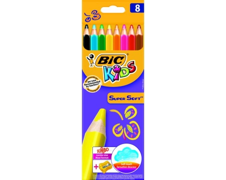 Värvipliiatsid BIC Super Soft Jumbo 8tk