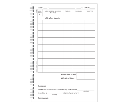 Blankett Kassaraamat A5 isekop.2x31leht