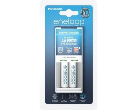 Akulaadija Eneloop Compact+ 2xAA 1900mAh