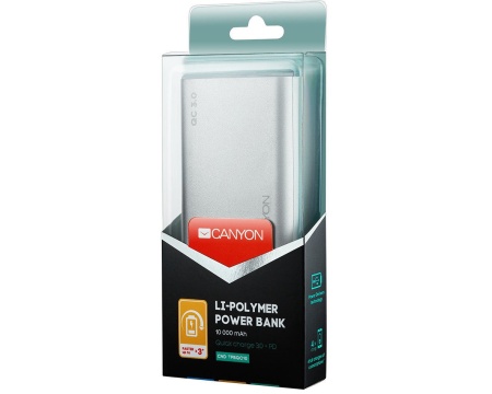 Akupank 10000mAh QC 3.0 Canyon Silver