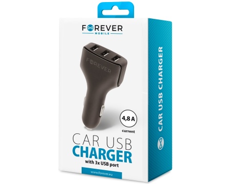 Autolaadija 3xUSB 4,8A Car Charger