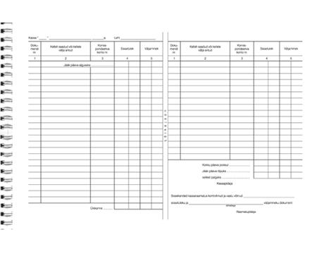 Blankett Kassaraamat A4/50L spiraal