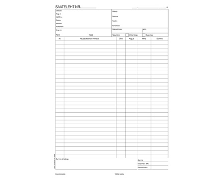 Blankett Saateleht A4/100L