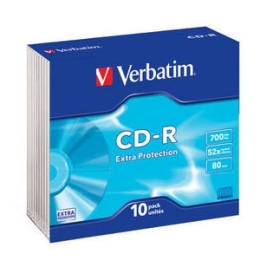 CD-R Verbatim slim extra protect 10tk