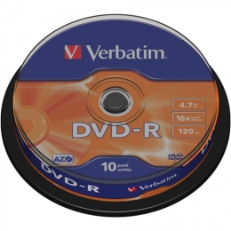 DVD-R 10 pack Verbatim AZO matt silver