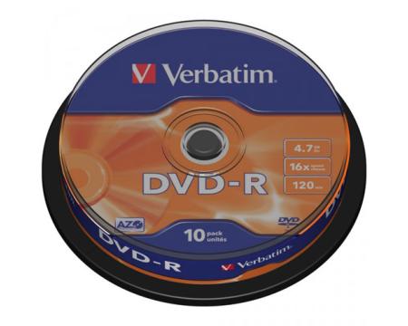 DVD-R 10 pack Verbatim AZO matt silver