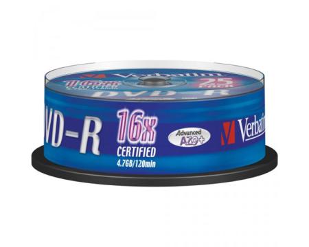 DVD-R 25 pack Verbatim AZO silver