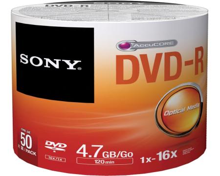 DVD-R 50 pack Sony 4,7gb 16x