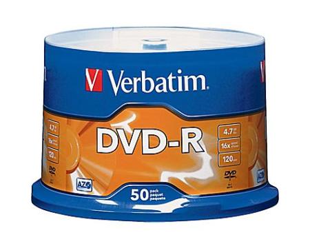 DVD-R 50 pack Verbatim AZO silver