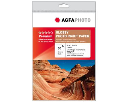 Fotopaber A4 210g glossy 50tk AgfaPhoto