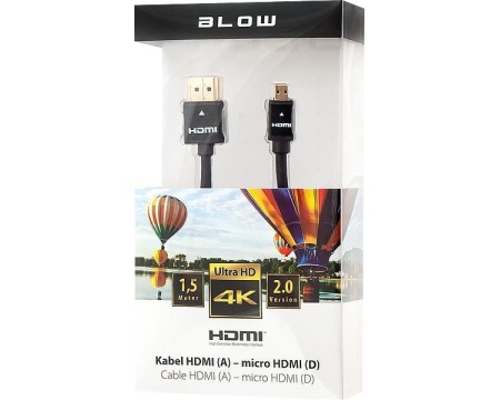 Kaabel HDMI to microHDMI ver.2.0 4K 1,5m