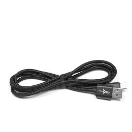 Kaabel USB-C Braided Strong Black