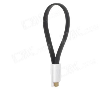 Kaabel microUSB-USB Magnes 20cm black