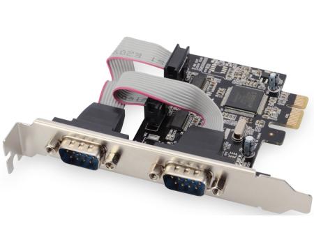 Kaart PCI-Express 2xSerial + LP bracket Serial Com kaart