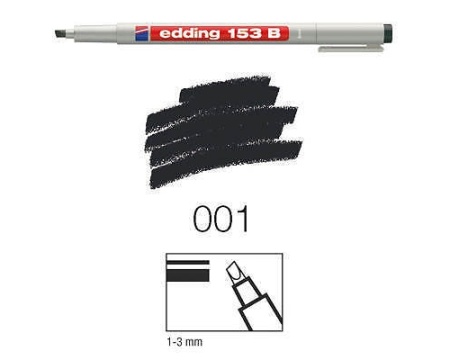 Kilemarker Edding mahapühitav 1-3mm must