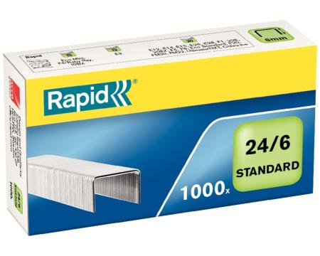 Klambrid Rapid 24/6 1000tk/pk tsink