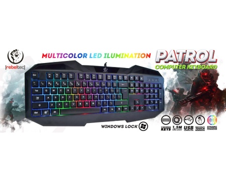 Klaviatuur Rebeltec Patrol game iluminat