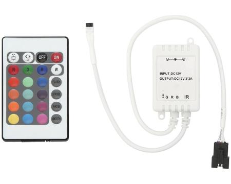 LED RGB IR kontroller 72W pistikuga