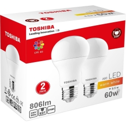 LED pirn E27 9W 230V A60 Toshiba 2tk