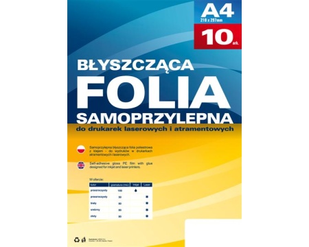 Laserprinteri-kile iseliimuv  A4 10tk