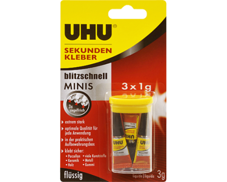 Superliim UHU MINIS 3 x1g