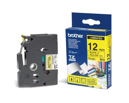 Lint Brother P-Touch TZE-631 must kollasel 12mm