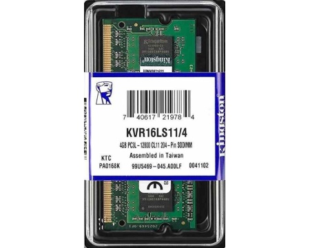 Mälu 4GB DDR3 1600MHz noteb Kingston
