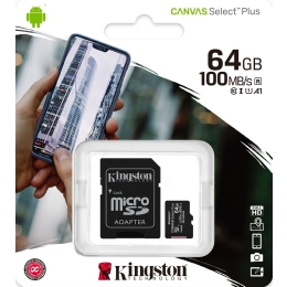 Mälukaart 64GB MicroSD KingstonC10 100MB
