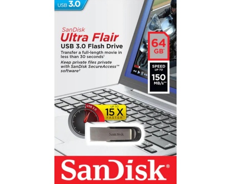 Mälupulk 64GB Sandisk Ultra Flair black