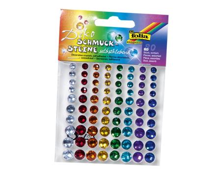 Plastjuveelid Rainbow 80tk liimuv