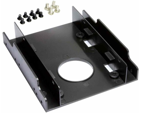 Raam 2,5"->3,5" 2x2,5" HDD/SSD plastik